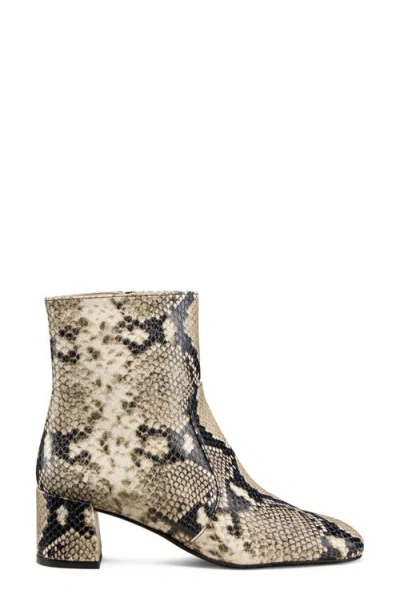 Stuart Weitzman Maeve Snakeskin Embossed Bootie In Multi
