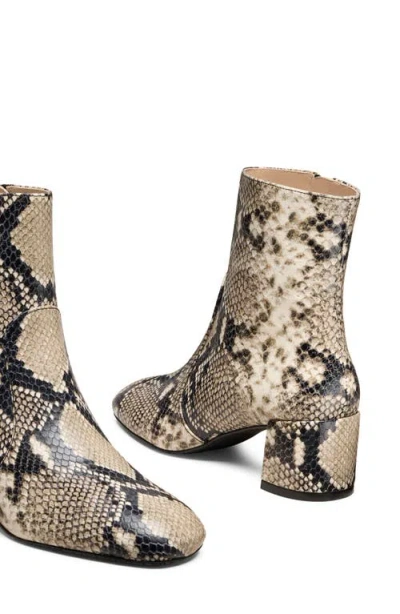 Stuart Weitzman Maeve Snakeskin Embossed Bootie In Multi