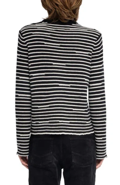 Zadig & Voltaire Spiky Stripes Wool & Cashmere Sweater In Gold
