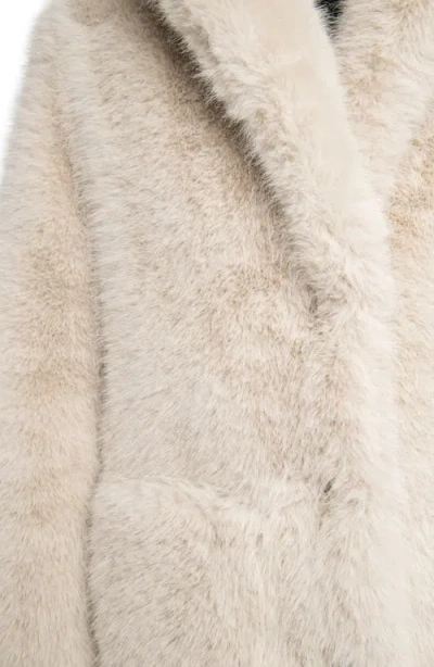 Zadig & Voltaire Womens Ecru Fleur Classic-collar Faux-fur Coat In Neutral