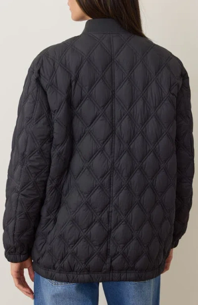 Marine Layer Marina Quilted Bomber Jacket In Black
