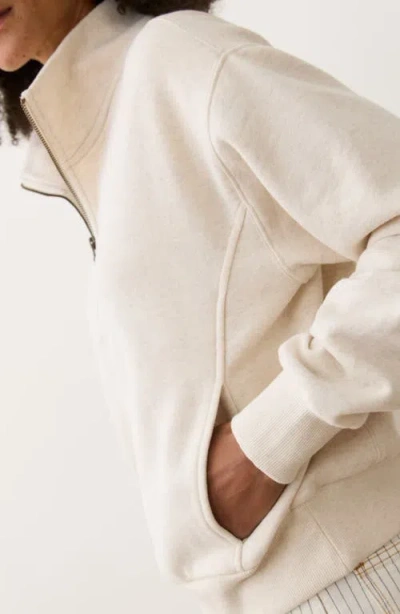 Marine Layer Cloud 9 Cotton Blend Fleece Half Zip Sweatshirt In Neutral