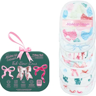 The Original Makeup Eraser Fab-bow-lous 7-day Reusable Makeup Eraser Set In Transparent