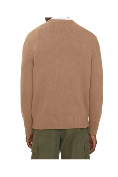 Burberry Wool And Cashmere Pullover With Ekd In Brown