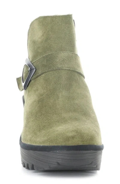 Fly London Yort Wedge Bootie In Green
