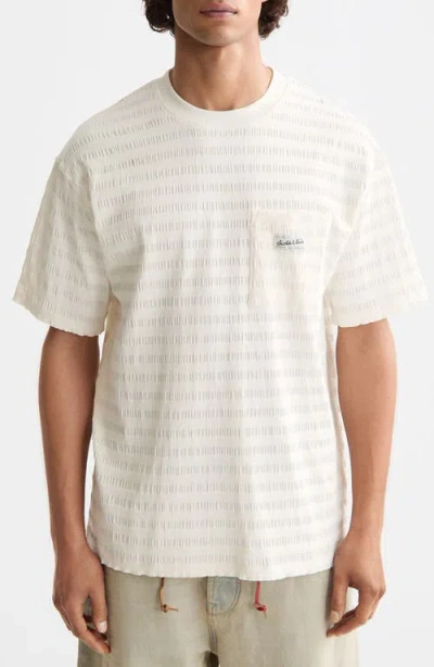Scotch & Soda Relaxed Fit Tonal Stripe Pocket Tee In White