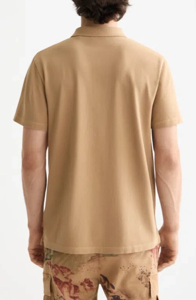 Scotch & Soda Men's Regular Fit Short Sleeve Polo Shirt In Brown