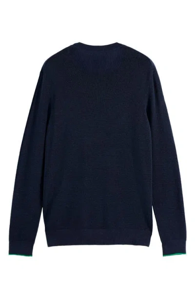 Scotch & Soda Men's Long Sleeve Crewneck Sweater In Black