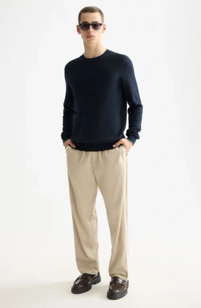 Scotch & Soda Men's Long Sleeve Crewneck Sweater In Black