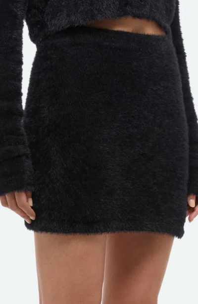 Helmut Lang Eyelash Miniskirt In Burgundy
