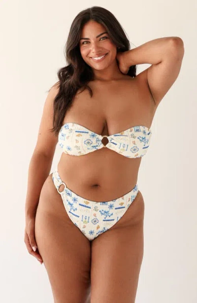 Dippin Daisys Dive In Super Cheeky Bikini Bottom In Blue