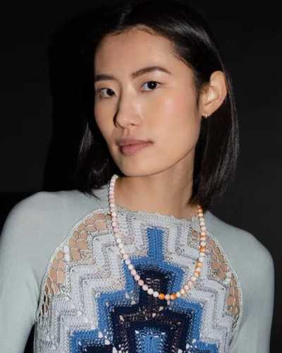 Fry Powers Shell Rope Necklace In Pink