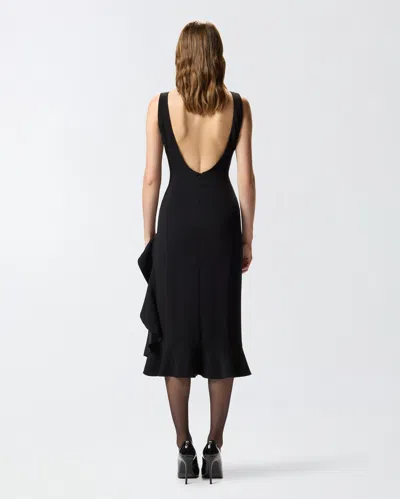 Pinko Ruffled Midi Skirt In Black