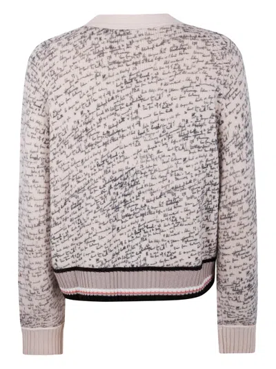 Paul Smith Womens Knitted Cardi Woven Pan In Neutral