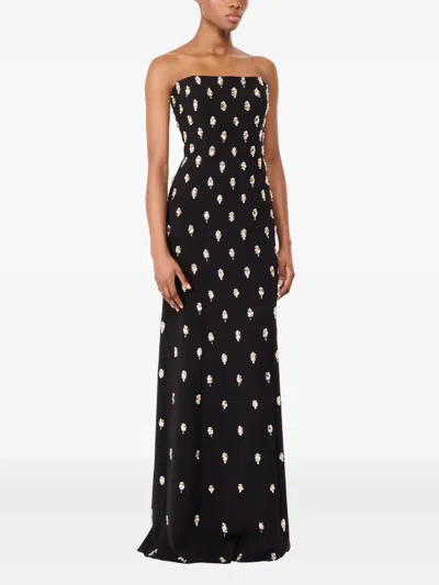 Jenny Packham Snowdrop Embellished Strapless Maxi Dress In Black
