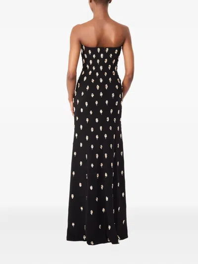Jenny Packham Snowdrop Embellished Strapless Maxi Dress In Black