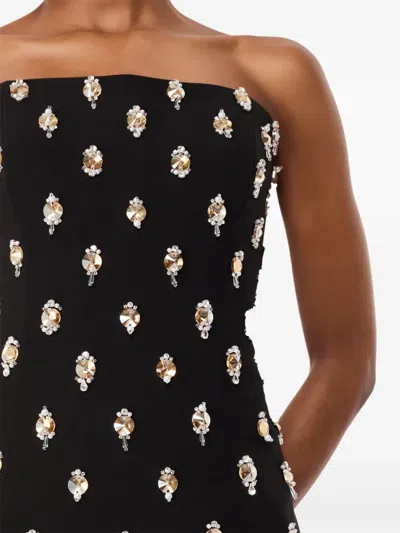 Jenny Packham Snowdrop Embellished Strapless Maxi Dress In Black