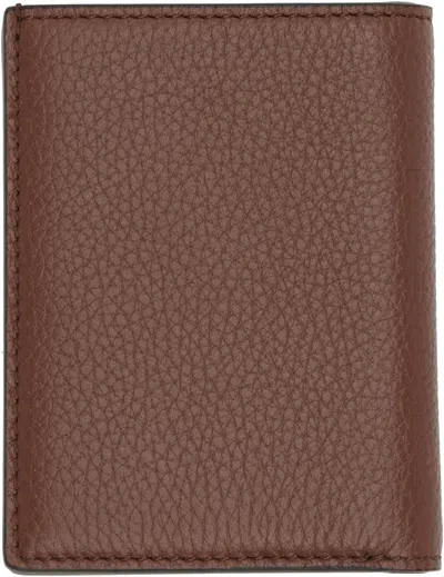 Tom Ford Tan Soft Grain Leather T Line Passport Holder In Brown