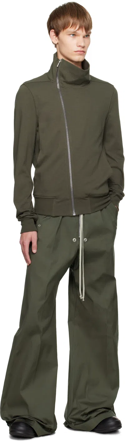 Rick Owens Khaki Concordians Bauhaus Jogger Track Jacket In Green