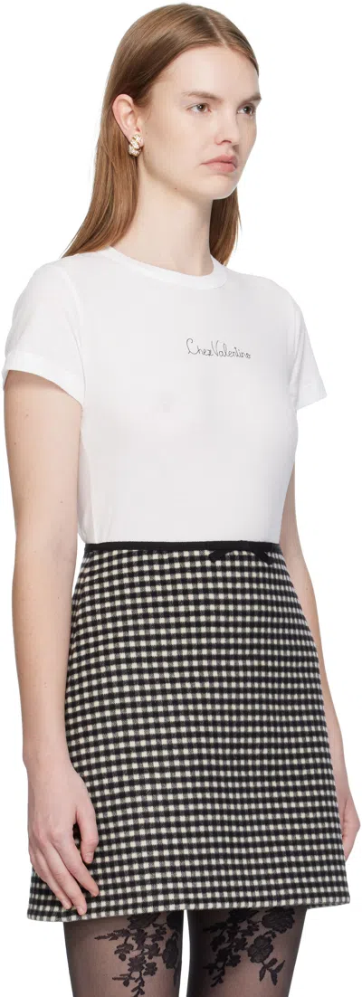 Valentino White Cotton T-shirt In White