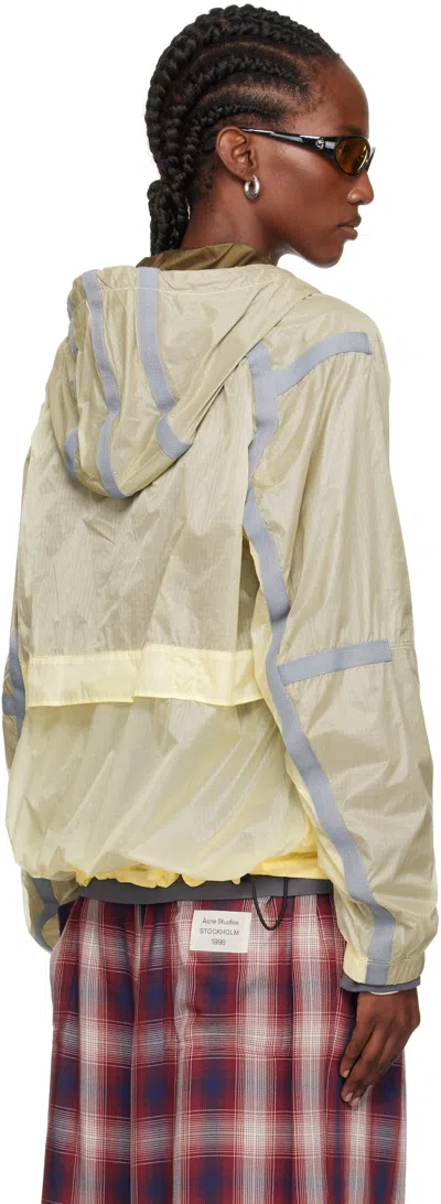 Stone Island Off-white Q100008 Ripstop Light Ht Nylon Jacket In Neutral