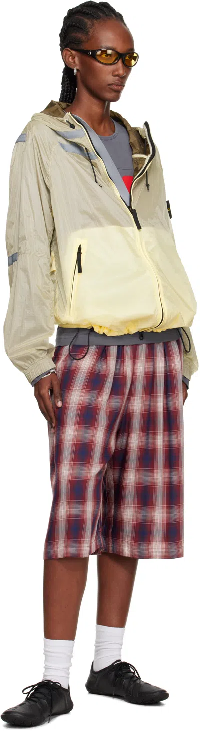 Stone Island Off-white Q100008 Ripstop Light Ht Nylon Jacket In Neutral