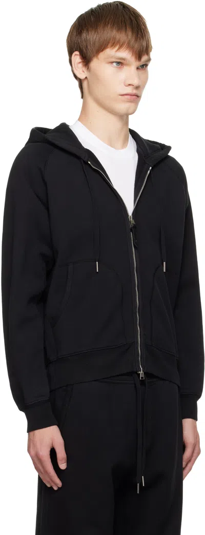 Tom Ford Cotton Zip-up Hoodie In Black