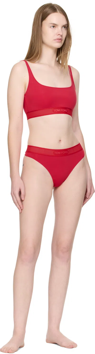 Tom Ford Red Signature Bralette In Red