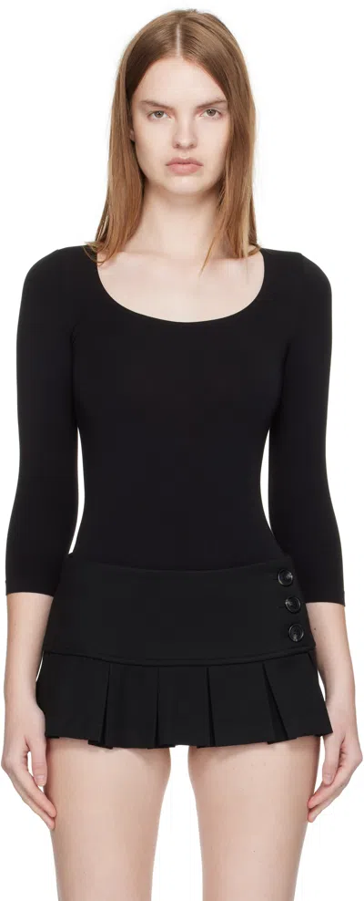 Wolford Black Tokio String Bodysuit In Black