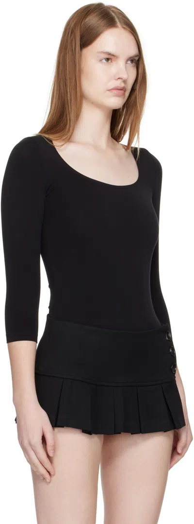 Wolford Black Tokio String Bodysuit In Black