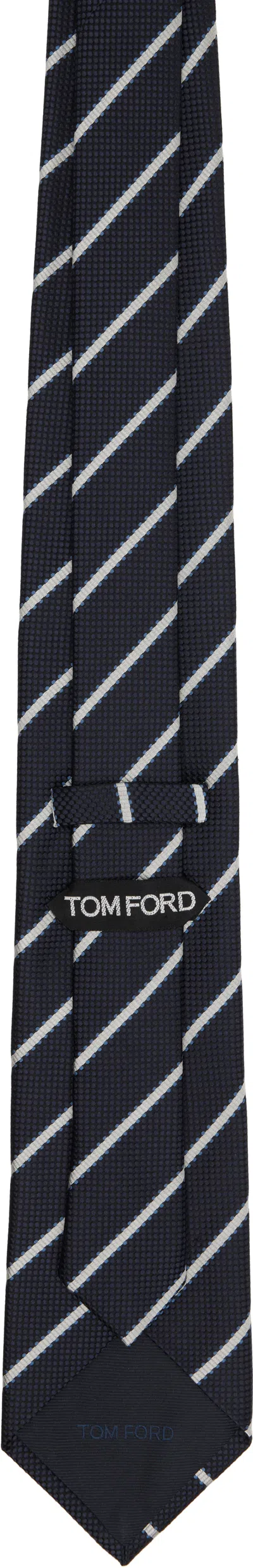 Tom Ford Brown Alternate Weave Regimental Tie