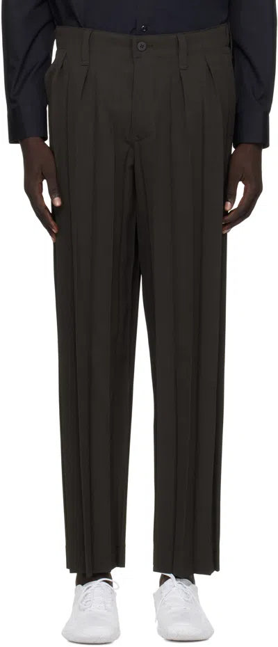 Issey Miyake Brown Edge Ensemble Trousers In Multi