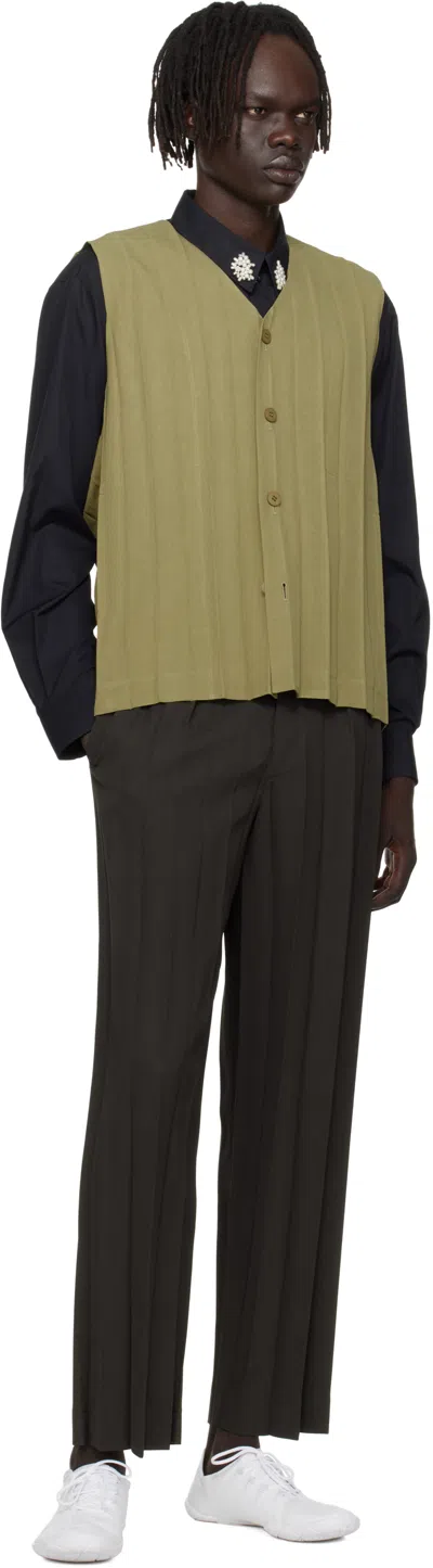 Issey Miyake Brown Edge Ensemble Trousers In Multi