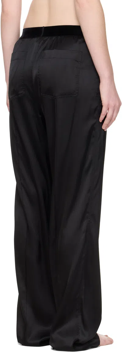 Tom Ford Black Straight Cut Trousers In Black
