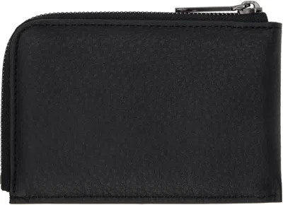 Yohji Yamamoto Black Signature Short Wallet In Black