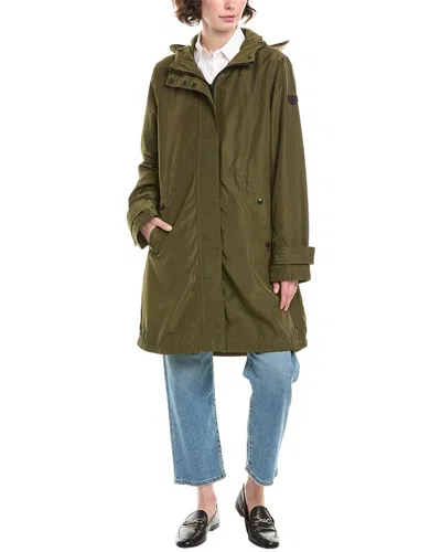 Sam Edelman Hooded Transitional Coat In Green