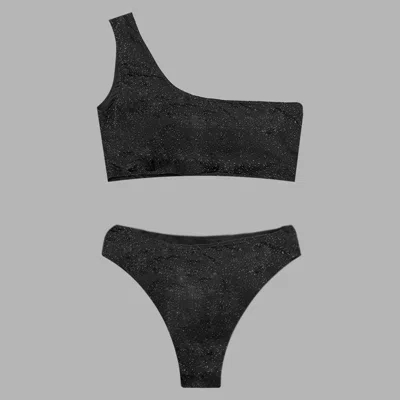 Blvck Glitter Swimsuit In Black