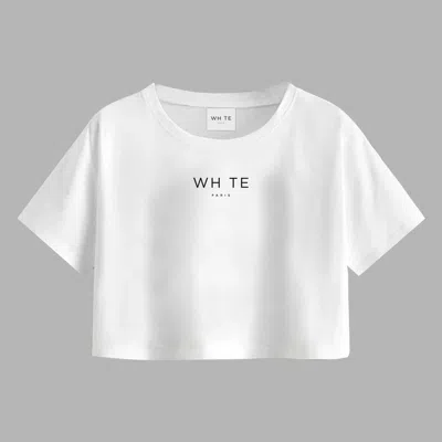 Blvck Whte Minimal Crop Tee In White
