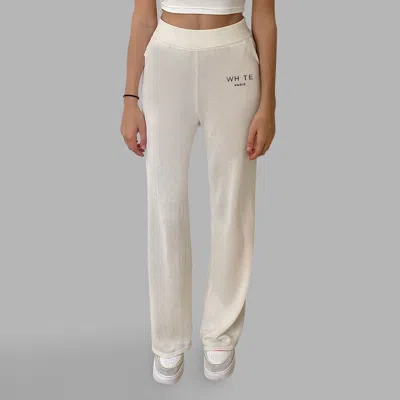 Blvck Whte High Waisted Wide Pants In Neutral