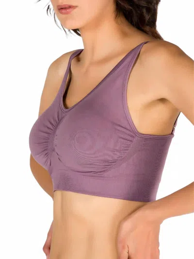 Siluets Ultra-comfort Seamless Wireless Bra With 4-way Stretch And Cool-feeling Fabric In Ciruela In Multi