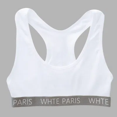 Blvck Whte Signature Bra In White