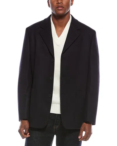 Theory Wool & Cashmere-blend Overcoat In Black