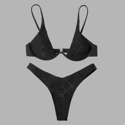 Blvck Monogram Swimsuit In Black
