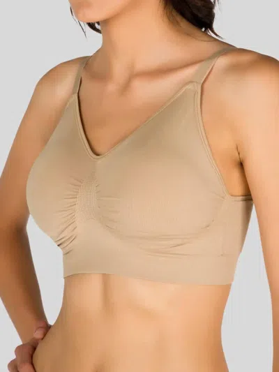 Siluets Ultra-comfort Seamless Wireless Bra With 4-way Stretch And Cool-feeling Fabric In Nude In Brown
