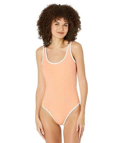 Rip Curl Premium Surf Cheeky One-piece Women's Orange Stretch Swimwear Jdm74 In Black