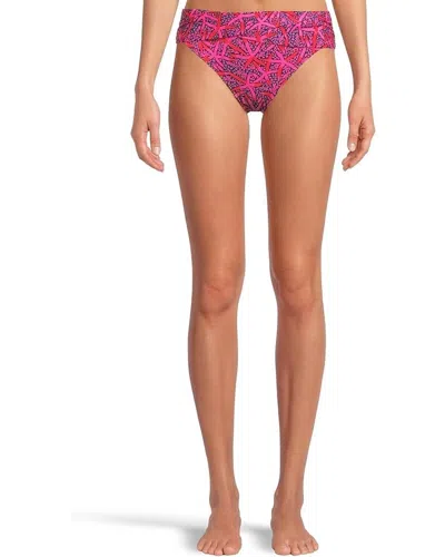 Lilly Pulitzer Lagoon Sarong Bikini Bottom Women's Pink Pull On Hipster Buu287 In Pink