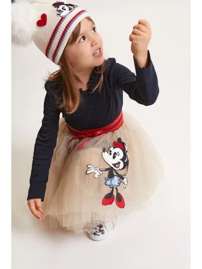 Monnalisa Kids' X Disney Belted Dress In Blue