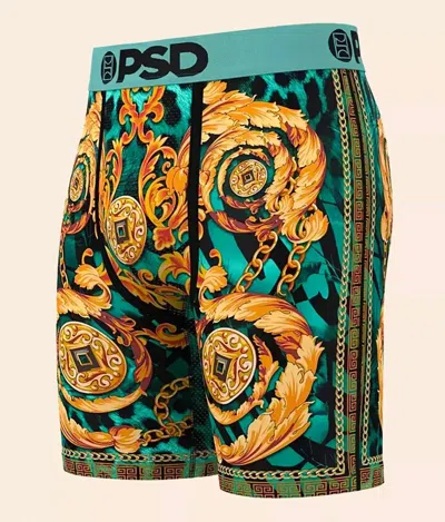 Psd Regal Cheetah Underwear Mens Multicolor Printed Stretch Boxer Briefs App1607 In Burgundy