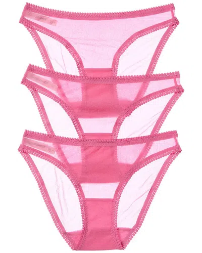 On Gossamer Ongossamer 3pk Hip Bikini In Pink