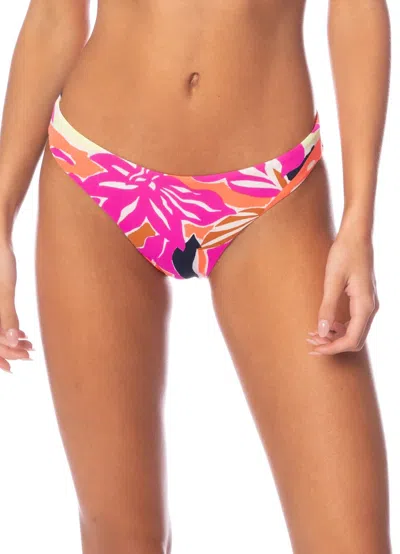 Maaji Jungle Reef Sublimity Bikini Bottom Women's Pink Tropical Buu1135 In Multi